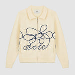 Pull en maille avec logo en fleuri