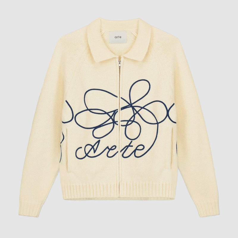 Pull en maille avec logo en fleuri