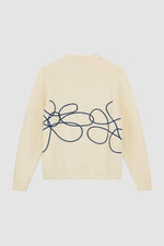 Pull en maille avec logo en fleuri