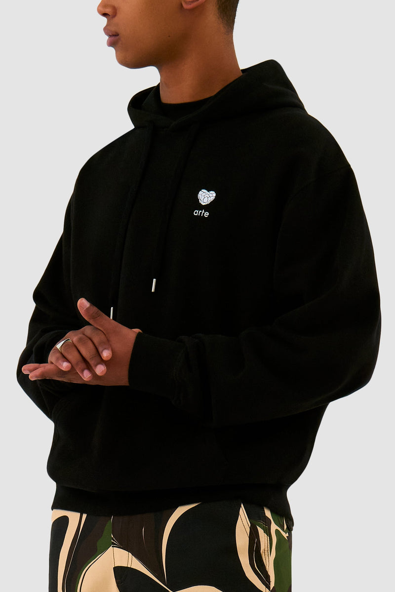 Sweat à capuche à fleurs en forme de cœur