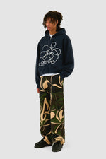 Sweat à capuche zippé avec logo fleuri