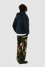 Sweat à capuche zippé avec logo fleuri