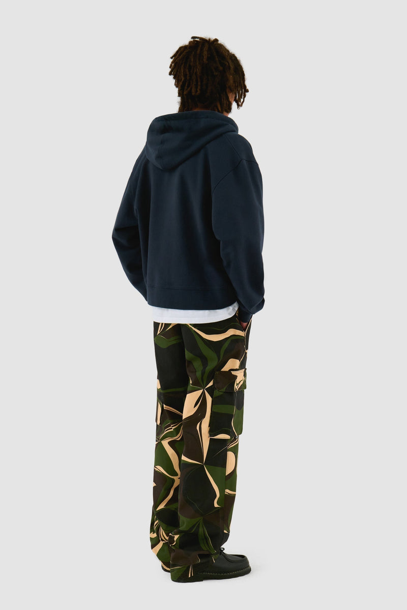 Sweat à capuche zippé avec logo fleuri